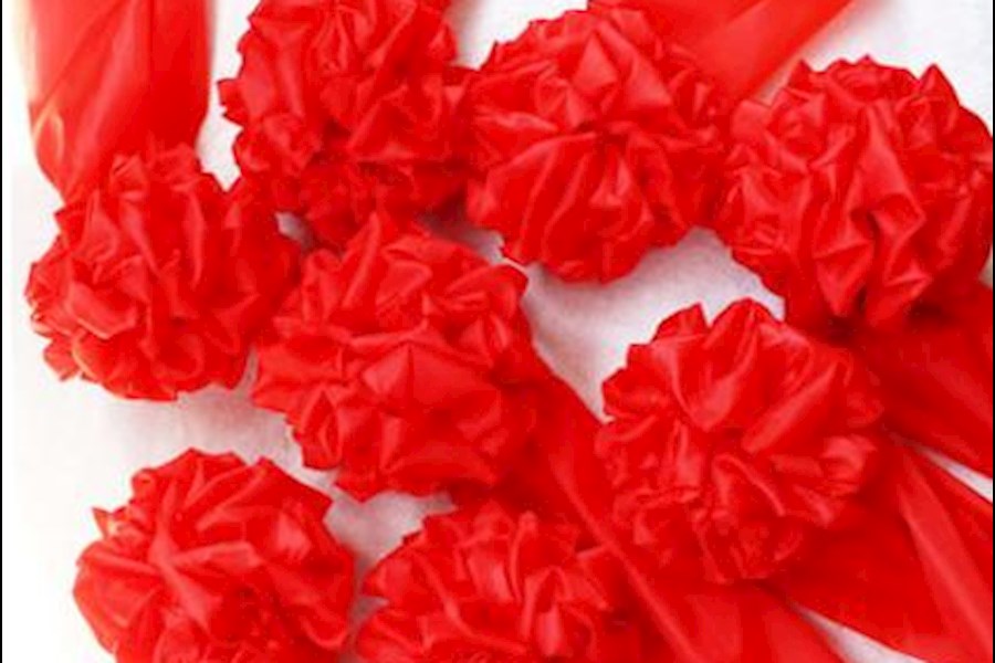 开业剪彩揭牌揭幕仪式庆典活动 大红布红绸子立体大红花球套装